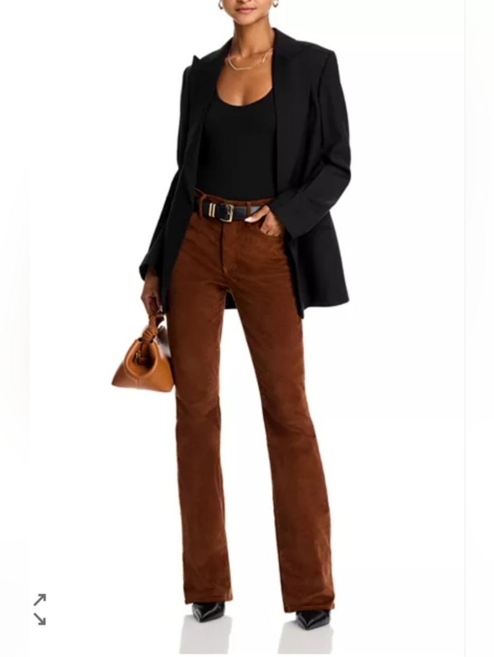 Veronica Beard Cameron High Rise Bootcut Corduroy Pants Burgundy Size 28